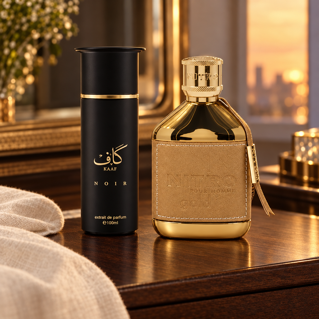 Kaaf Noir and Nitro Gold lifestyle photograph