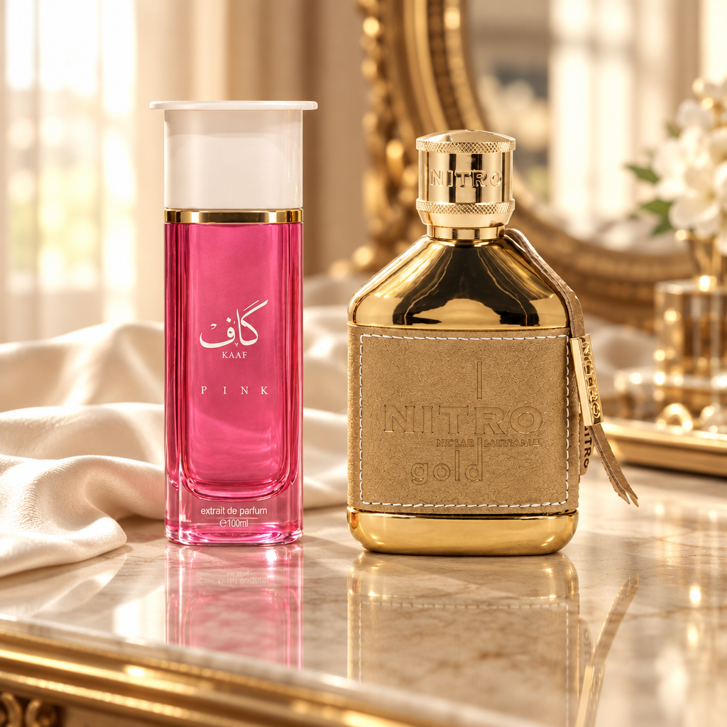 Kaaf Pink and Nitro Gold lifestyle photograph