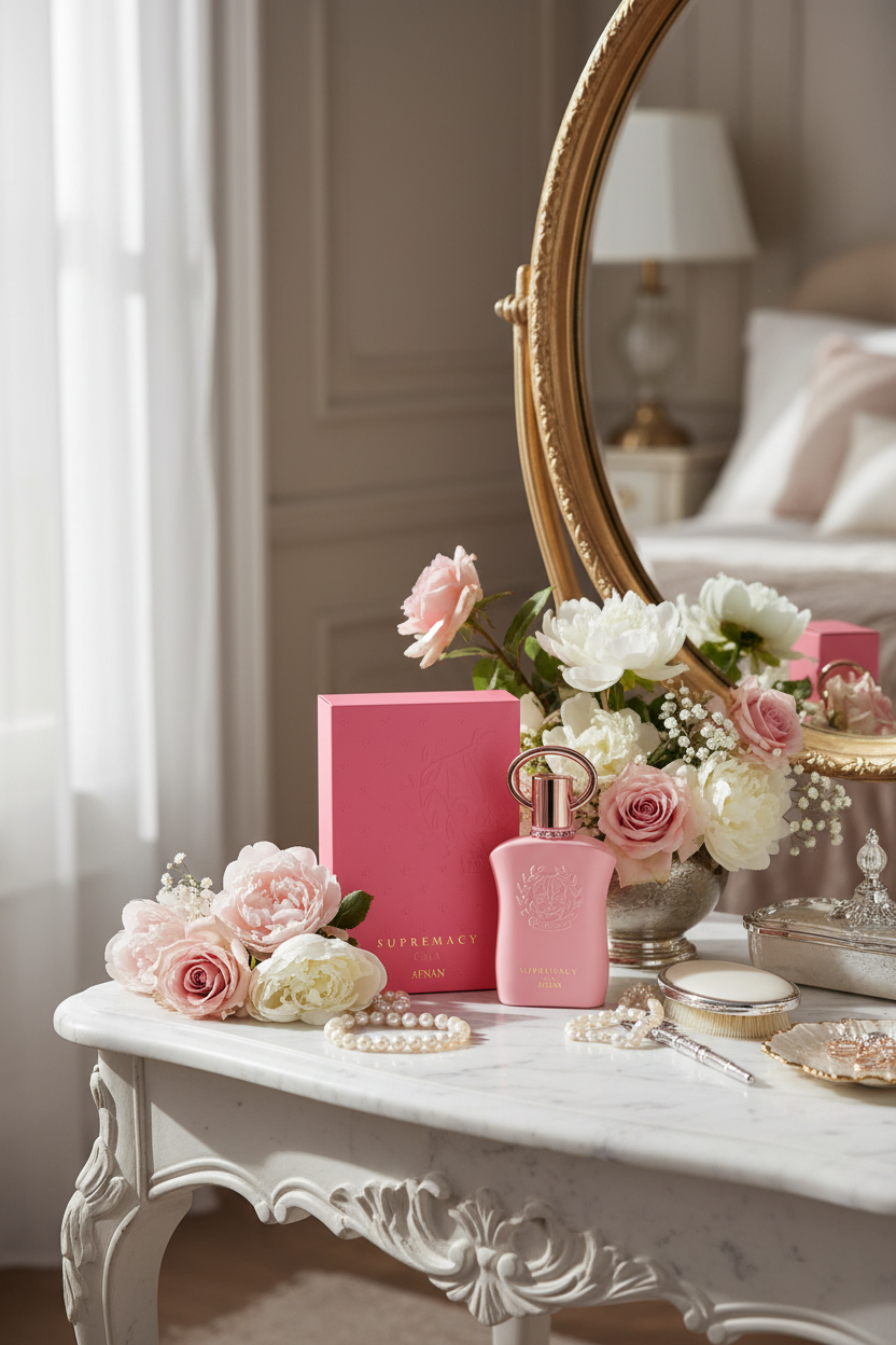 Afnan Supremacy Gala lifestyle feminine luxury setting