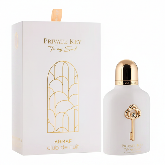 Armaf Club de Nuit Private Key To My Soul - bottle and box on white background