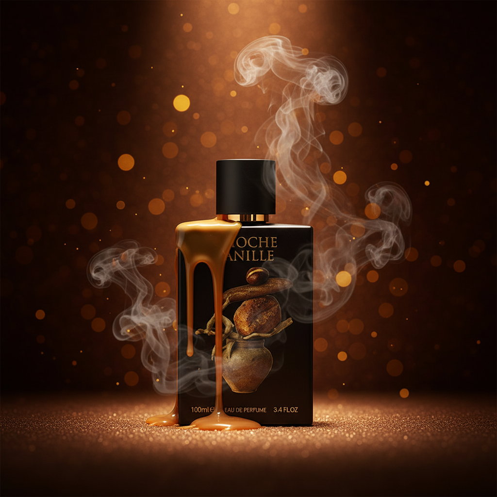 Brioche Vanille - Editorial dark amber and gold gourmand