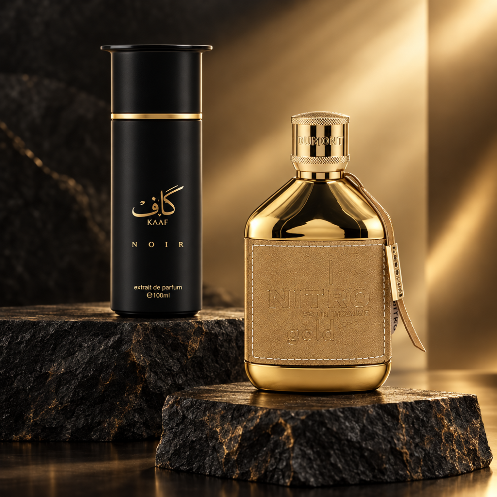 Kaaf Noir and Nitro Gold editorial photograph
