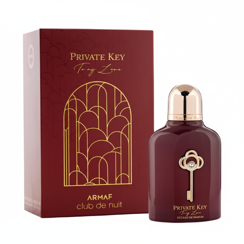 Armaf Club de Nuit Private Key To Love - bottle and box on white background