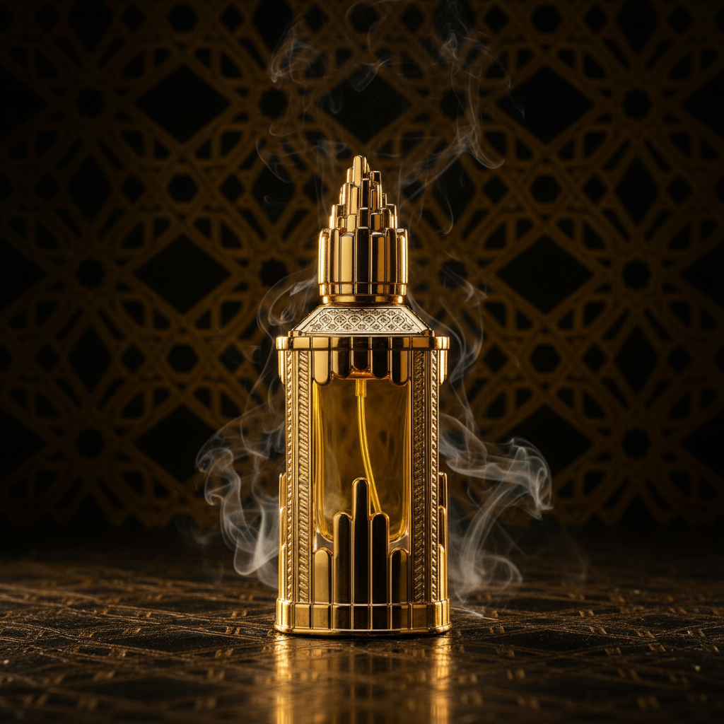 Lattafa Abraaj - Editorial black and gold Arabic aesthetic