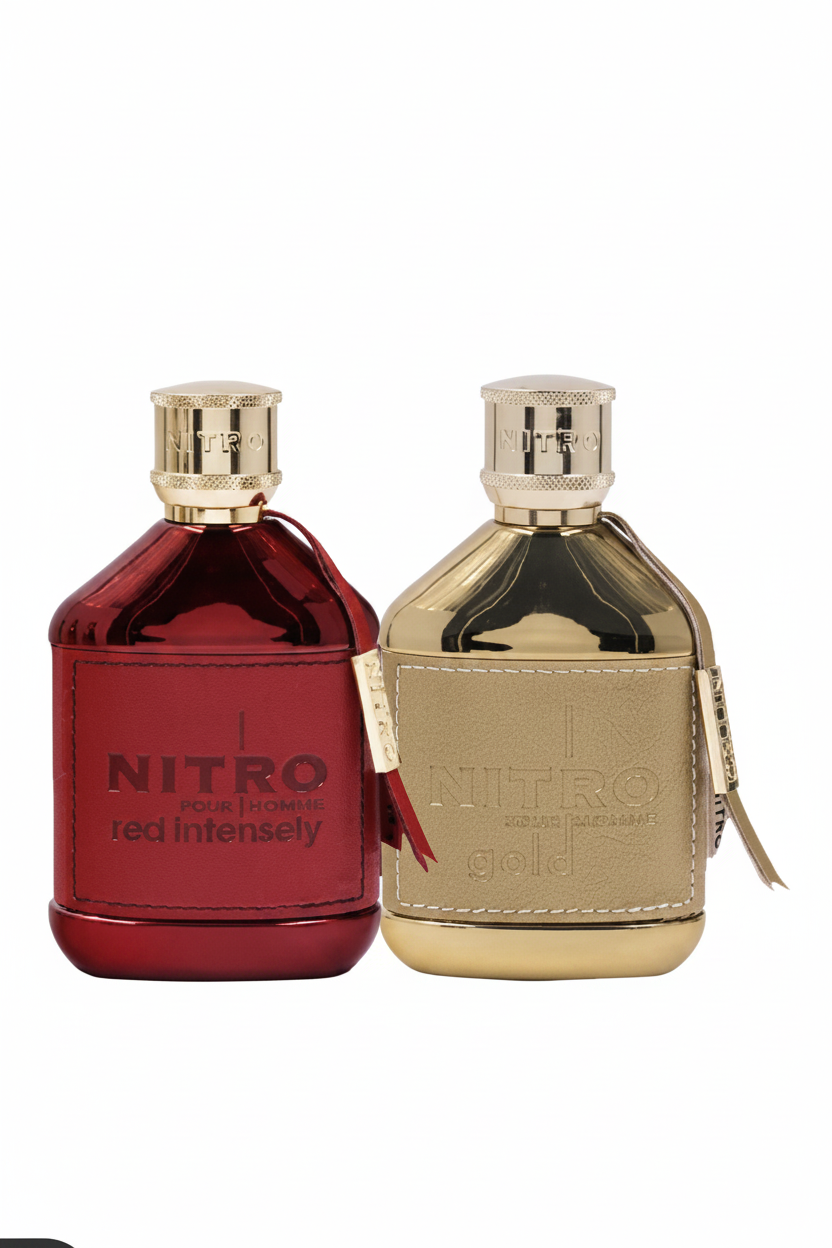 Dumont Nitro Gold and Red Intensely bundle on white background