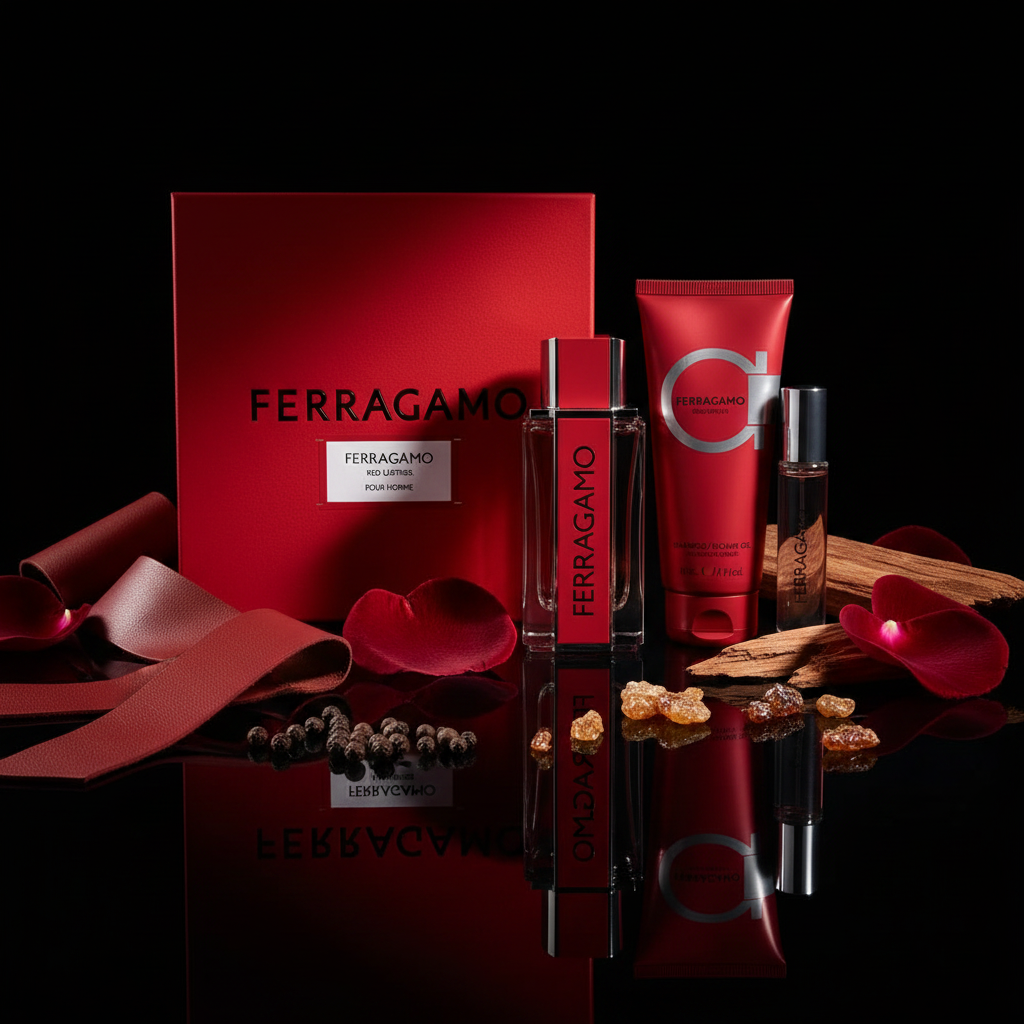 Ferragamo Red Leather - Leather, Red Rose, Cedarwood, Black Pepper, Amber ingredients