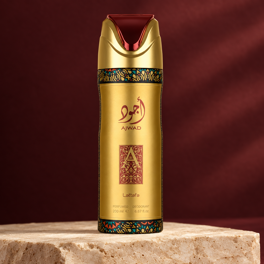 Lattafa Ajwad Deodorant Spray editorial photograph