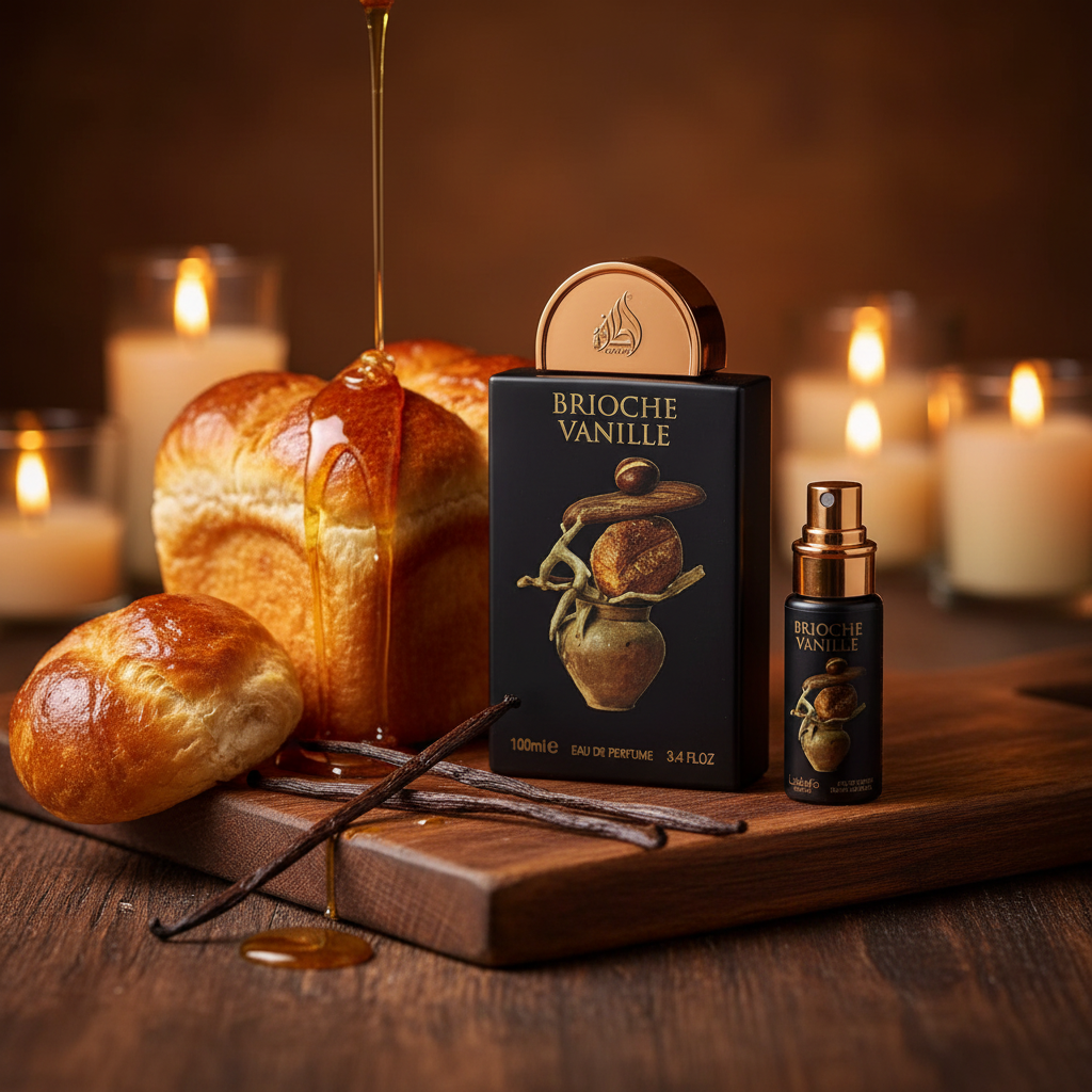 Brioche Vanille - Lifestyle dark wood with brioche and vanilla