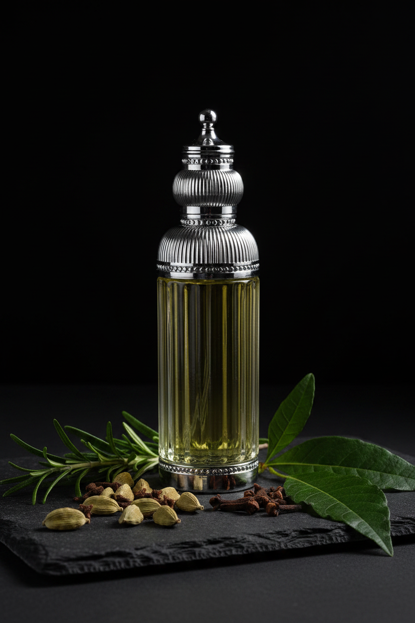 Lattafa Haakem bottle with fragrance ingredients