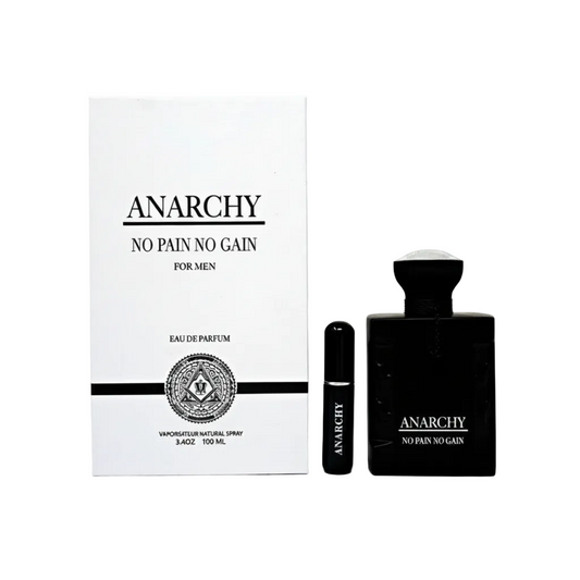 King of Kings Anarchy No Pain No Gain EDP - bottle and box on white background