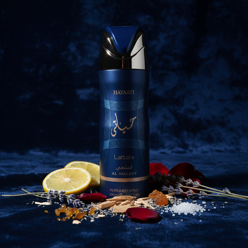 Hayaati Al Maleky - Bergamot, Lavender, Rose, Cedarwood, Amber, Musk ingredients
