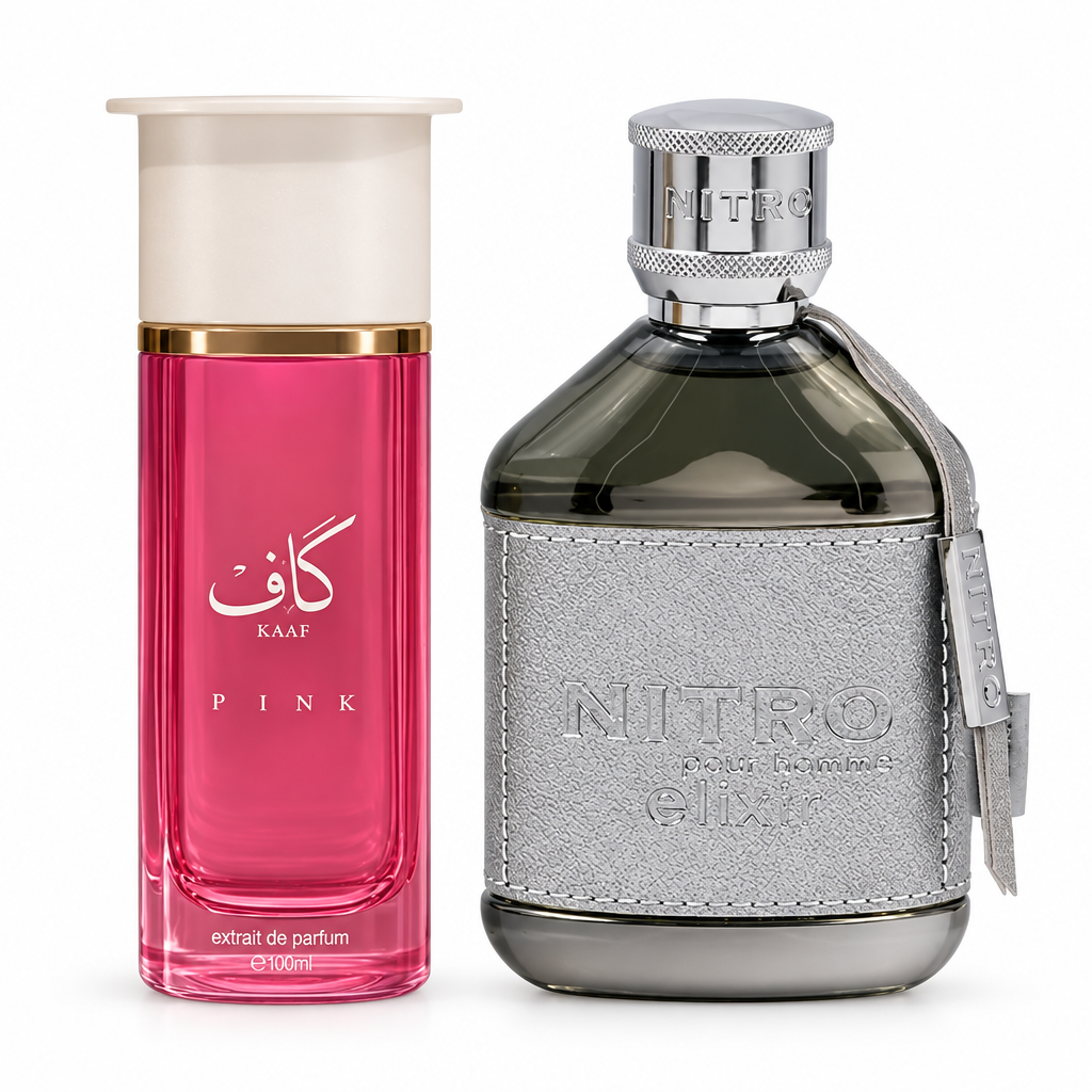 Kaaf Pink and Dumont Nitro Elixir on white