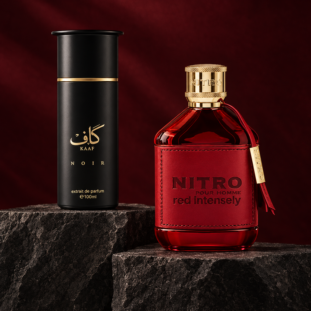 Kaaf Noir and Nitro Red Intensely editorial photograph
