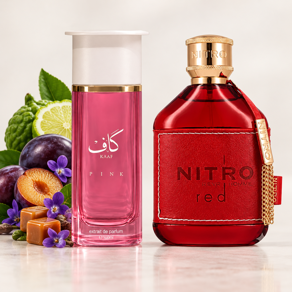 Fragrance duo with Kaaf Pink scent ingredients