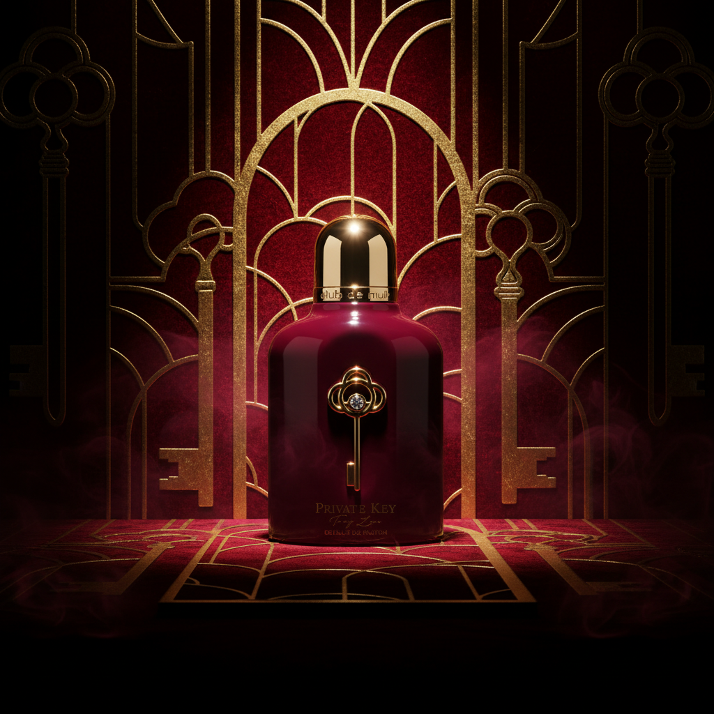Private Key To Love - Editorial crimson red and gold Art Deco