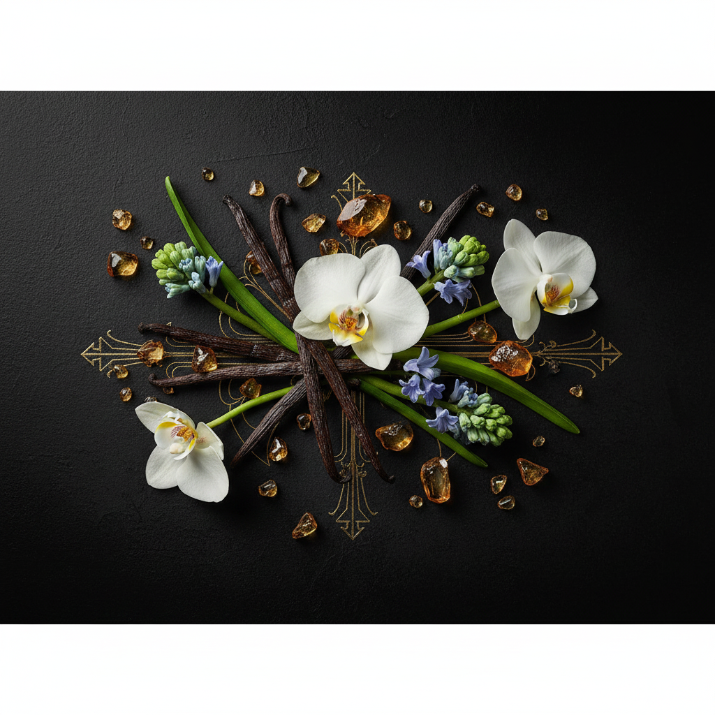 Clive Christian XXI Art Deco fragrance notes - vanilla, orchid, hyacinth, amber