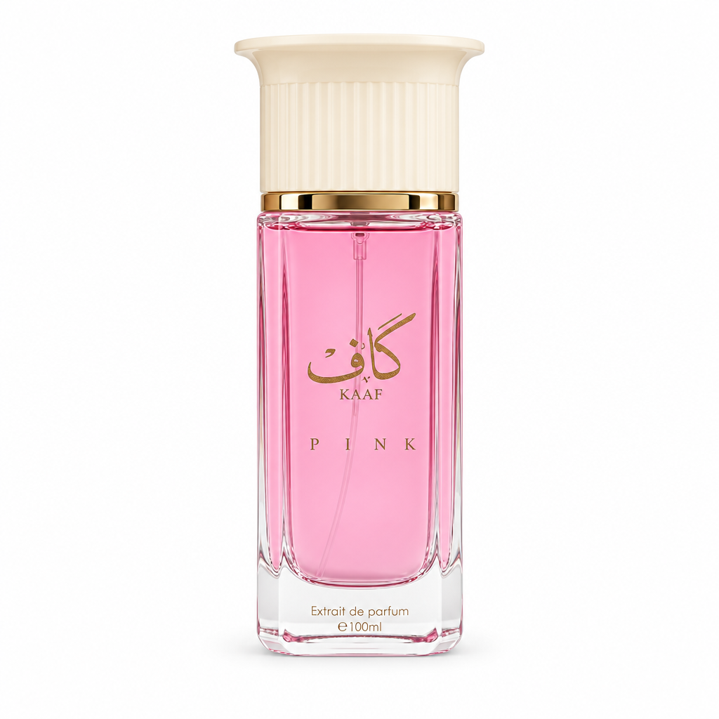 Ahmed Al Maghribi Kaaf Pink 100 ml bottle on white