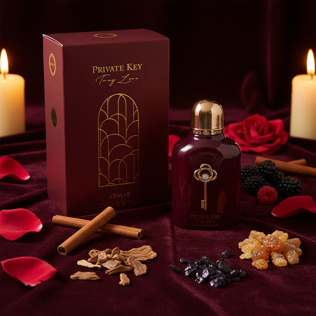 Private Key To Love - Rose, Dark Berries, Cinnamon, Oud, Amber, Musk ingredients