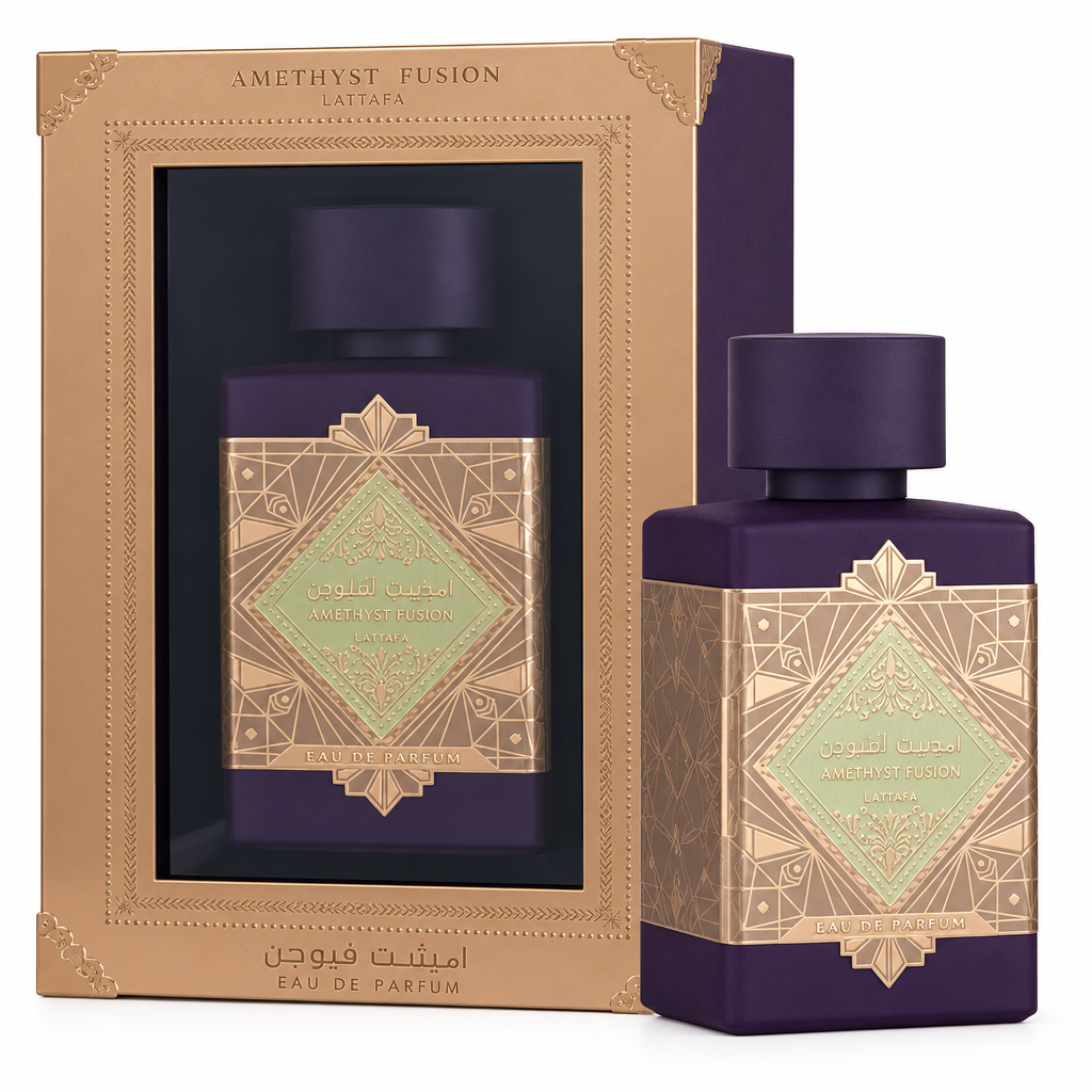 Lattafa Amethyst Fusion bottle with original box