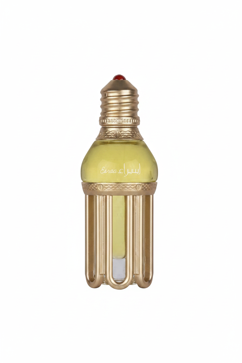 Lattafa Esraa bottle on white background