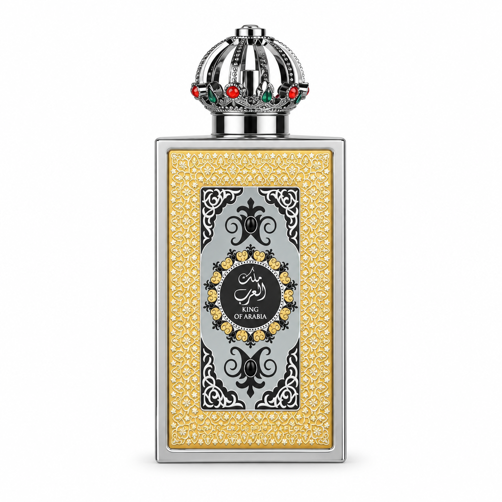 Lattafa Pride King Of Arabia Eau de Parfum bottle on white