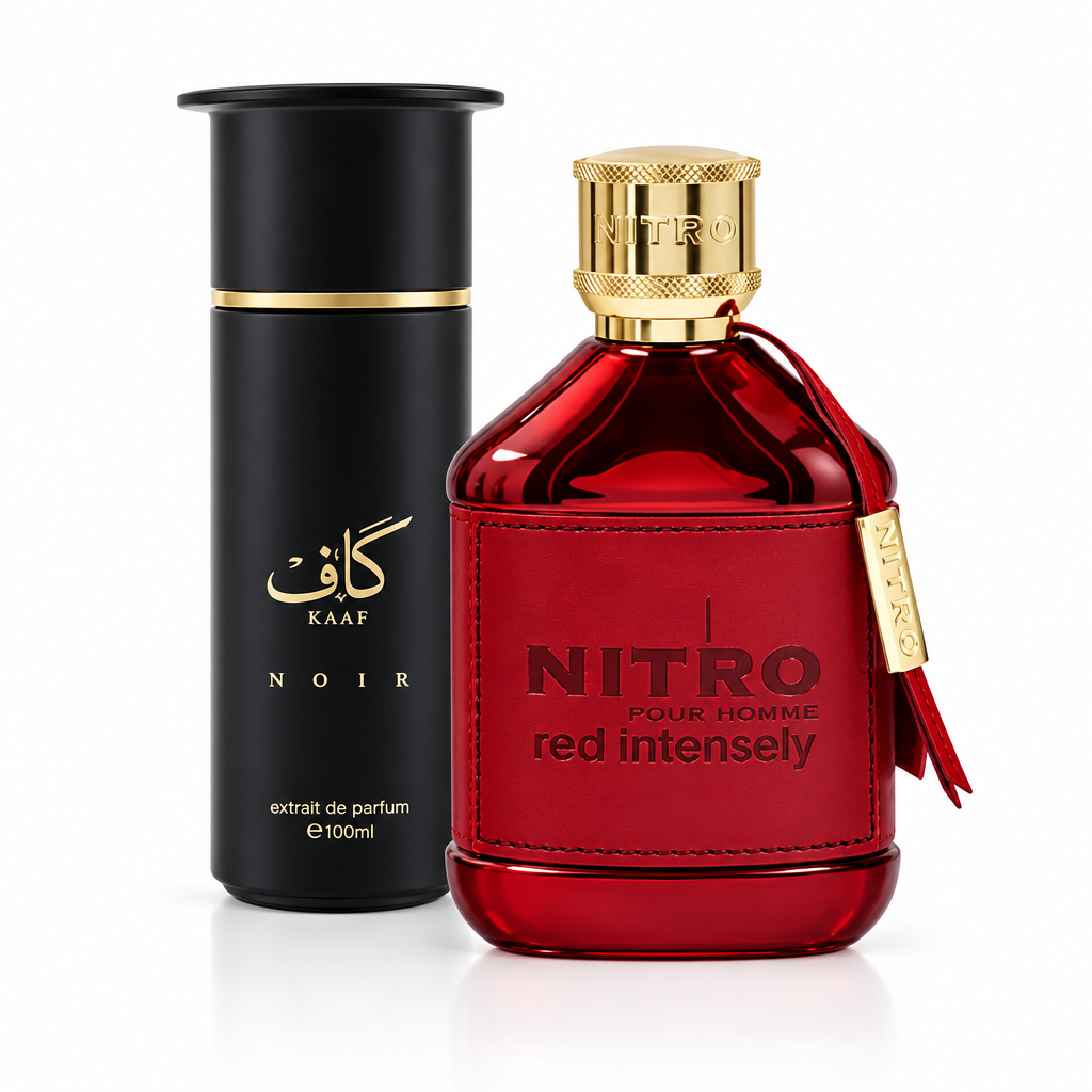 Kaaf Noir and Nitro Red Intensely studio composition