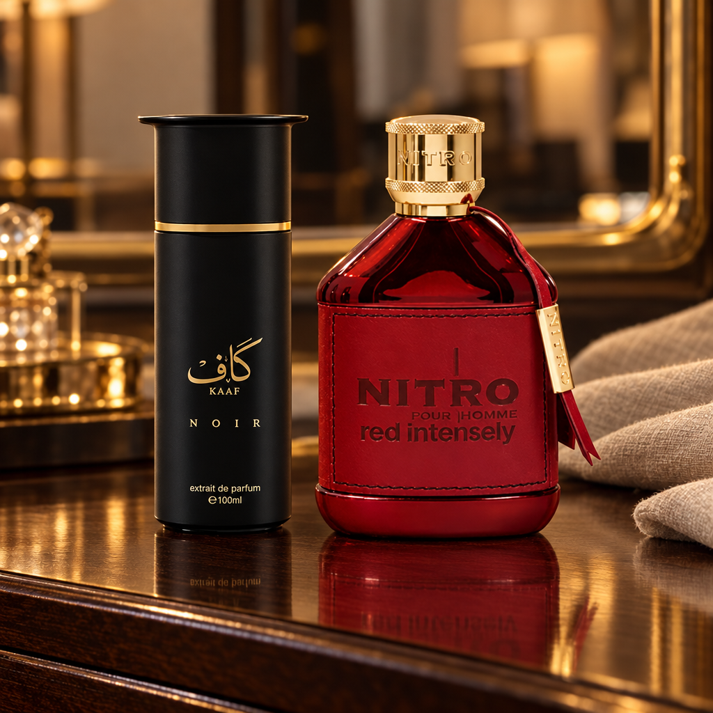 Kaaf Noir and Nitro Red Intensely lifestyle photograph