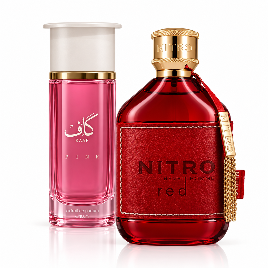 Kaaf Pink and Nitro Red studio composition