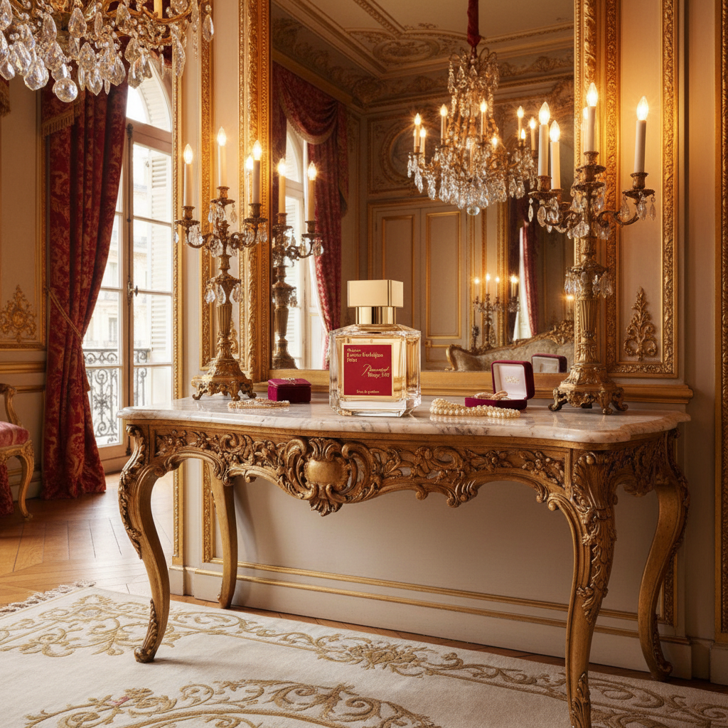 Baccarat Rouge 540 lifestyle shot in Parisian luxury interior