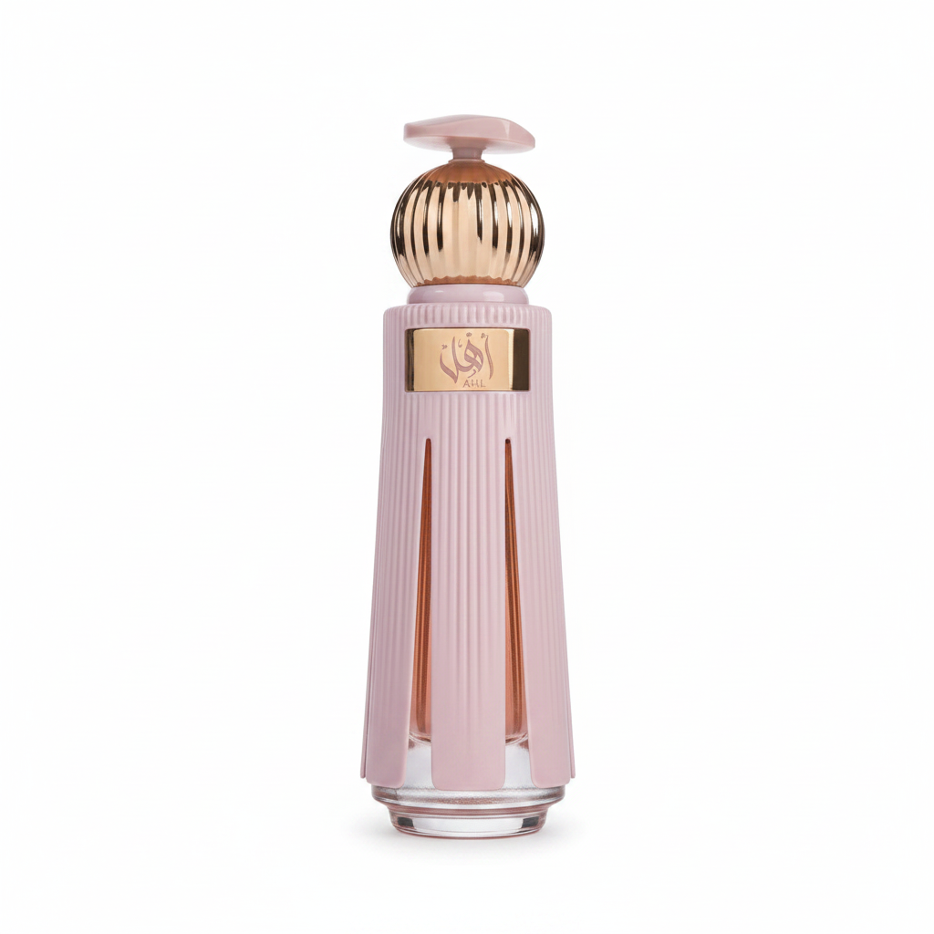Ahmed Al Maghribi Ahl - pink column bottle on white background