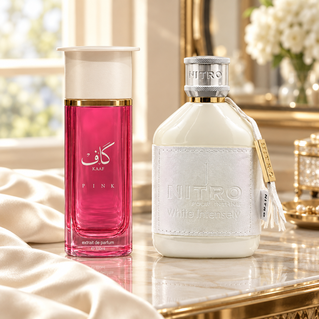 Kaaf Pink and Nitro White Intensely lifestyle photograph