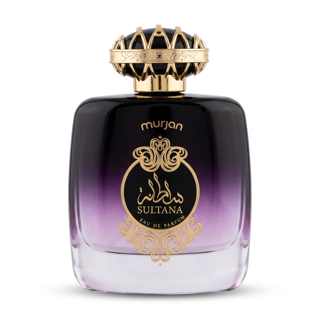 Murjan Sultana Eau de Parfum bottle on white background