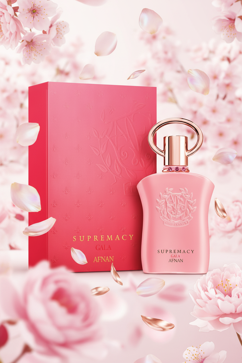 Afnan Supremacy Gala editorial romantic floral pink shot