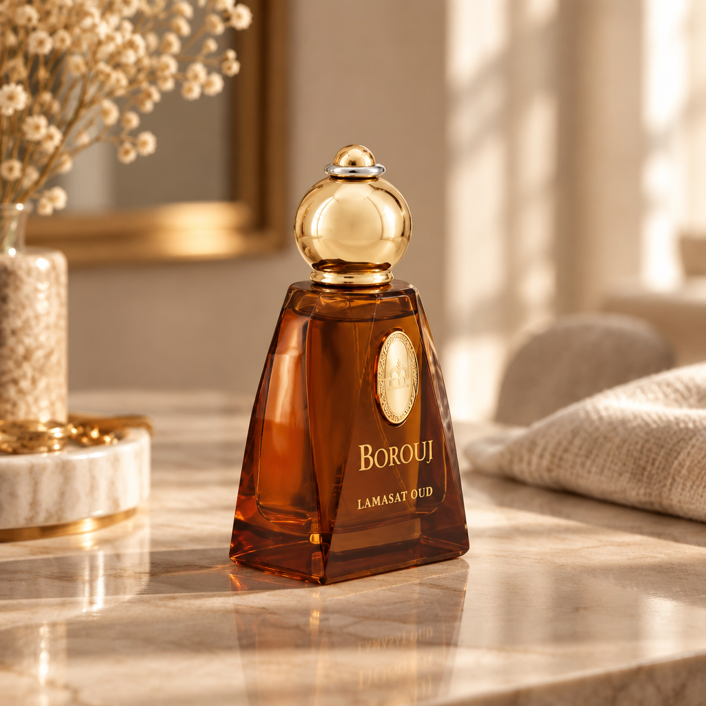 Dumont Borouj Lamasat Oud on a dressing table